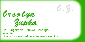 orsolya zupka business card